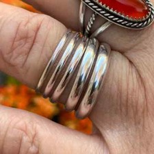Sterling silver stackable ring bands, made in any size ,All size