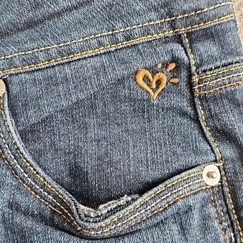 Justice Jeans Girls Size 14 (W28 L29) Blue Straight Leg Low-Rise Believe - Picture 18 of 21