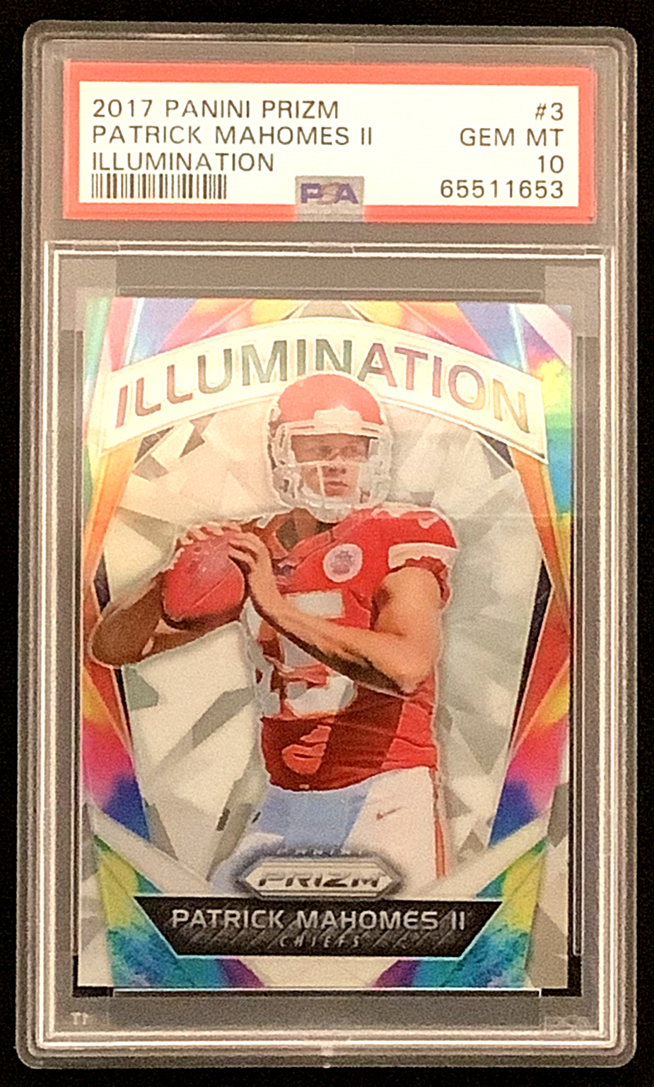 2017 Patrick Mahomes II - ROOKIE - Panini Prizm Illumination #3 (RC) PSA 10