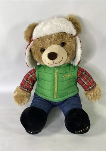 2019 Belkie Bear Green Winter Vest w/ Red Plaid Shirt and Hat - Picture 5 of 12