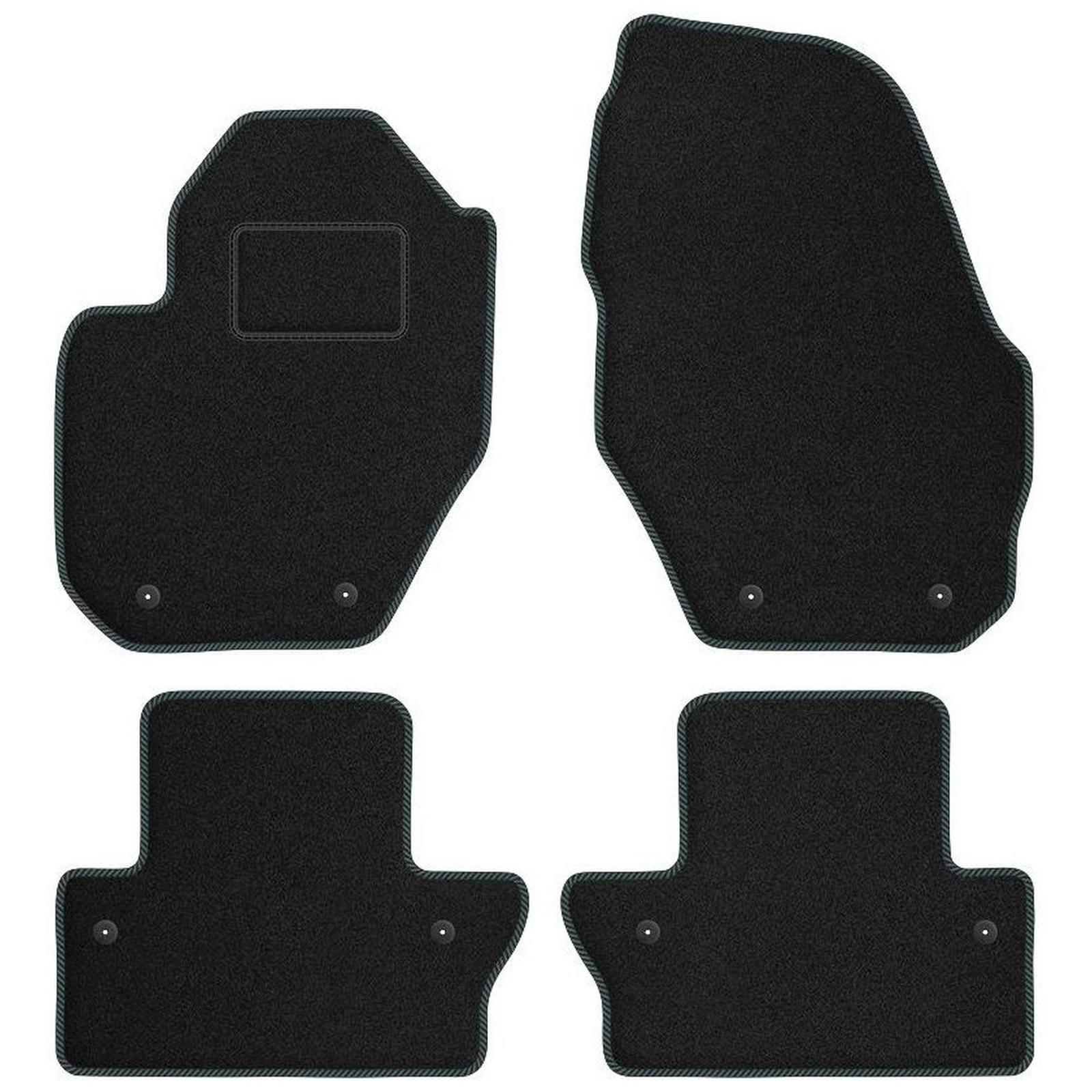 Jeu tapis sol velour STREAK gris moquette douce Volvo S60 II 10-18