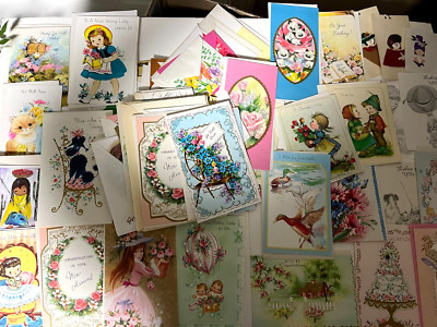 Lot of 75 Vintage Greeting Cards Various Occasions --Not Used -EPHEMERA ...