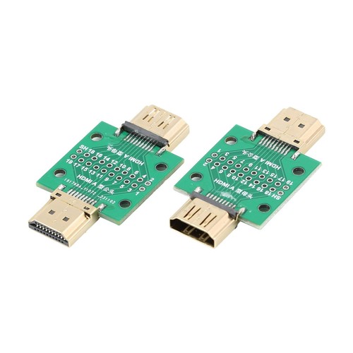 2 Pcs HDMI Maleto Female Connector with Test PCB Board,2.54 Pitch 19 Pins - 第 4/6 張圖片
