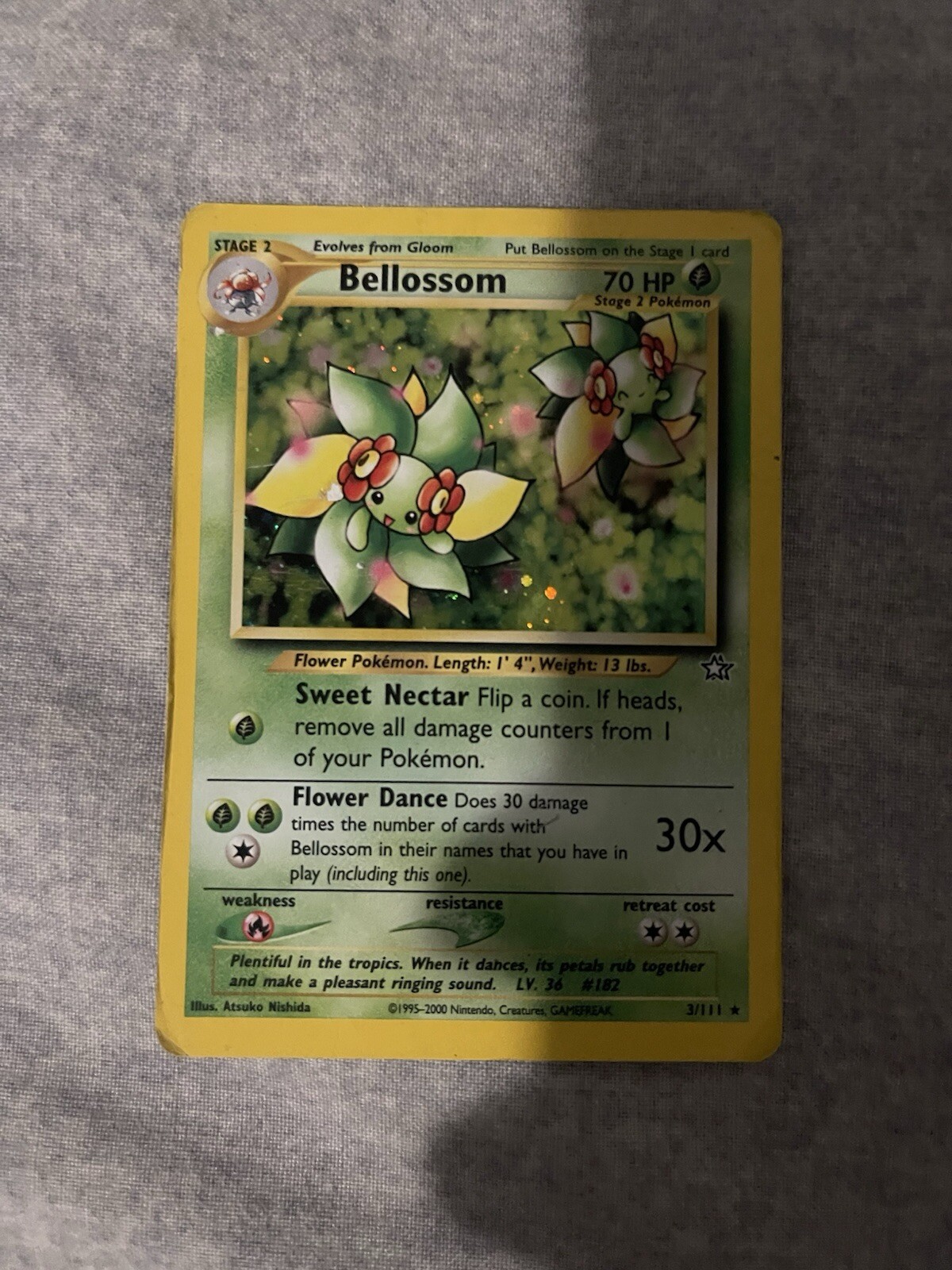 Pokemon Trading Card Bellossum Rare Holo 3/111