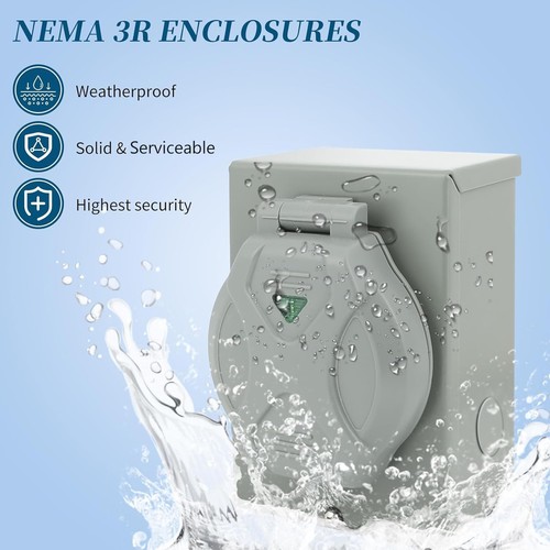 SVNR 50 AMP Generator Inlet Box, NEMA SS 2-50P, Generator Power Inlet Box, 125/... - Bild 3 von 9