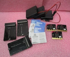 3x BBC micro:bit v1 Go Start Kit w/Microbit, AdapterBoard, Battery Pack & Guide