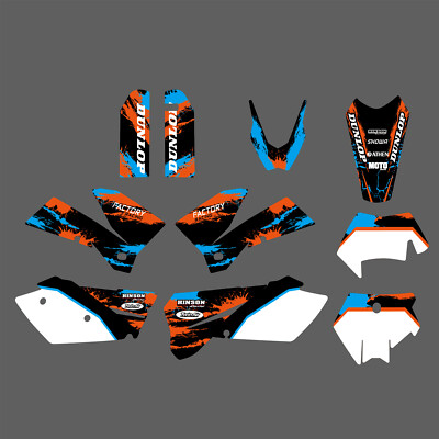MX Graphics Decals Stickers Kit For KTM 200 250 300 400 450 525 EXC 2005-2007