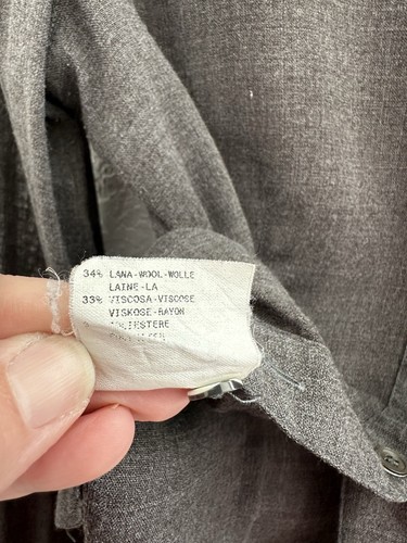Vintage Armani Collezioni Womens 8 Shirt Wool Button Up Tailored Old Money RARE - Picture 9 of 16