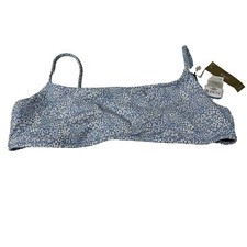 NEW J. Crew Bikini Top Size Large No Wire Floral Blue White BY541 0369