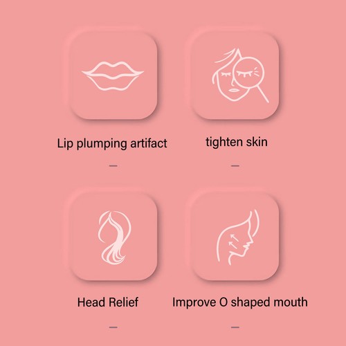 Facial Exerciser Lip Plumper Multi Functional ABS Lip Muscle Trainer Exercis NHE