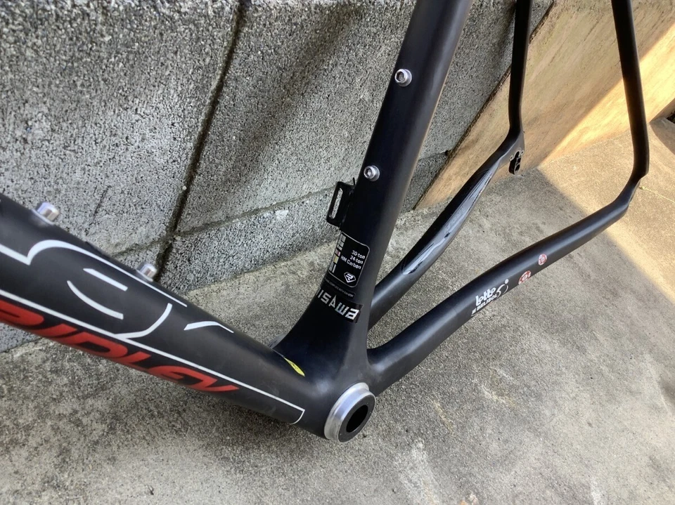 Juego de cuadro de bicicleta de carretera de carbono RIDLEY HELIUM 2014 negro talla S usado f/s Foto 4 de 4