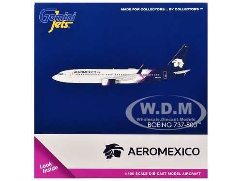 BOEING 737-800 AIRCRAFT "AEROMEXICO" 1/400 DIECAST MODEL BY GEMINIJETS GJ2321 - Picture 3 of 3
