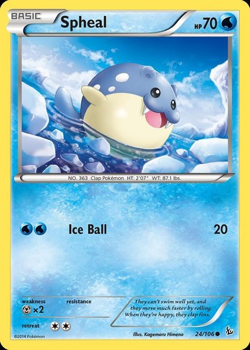Pokemon Spheal (24/109) Flashfire LP