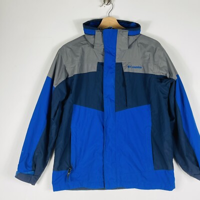 Columbia Bugaboo Interchange Blue Shell Coat Jacket Youth Boys Large `14 16 