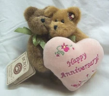 Boyds CHARLES & LORRAINE EVERLOVE Happy Anniversary BEARS 6" STUFFED ANIMAL NEW