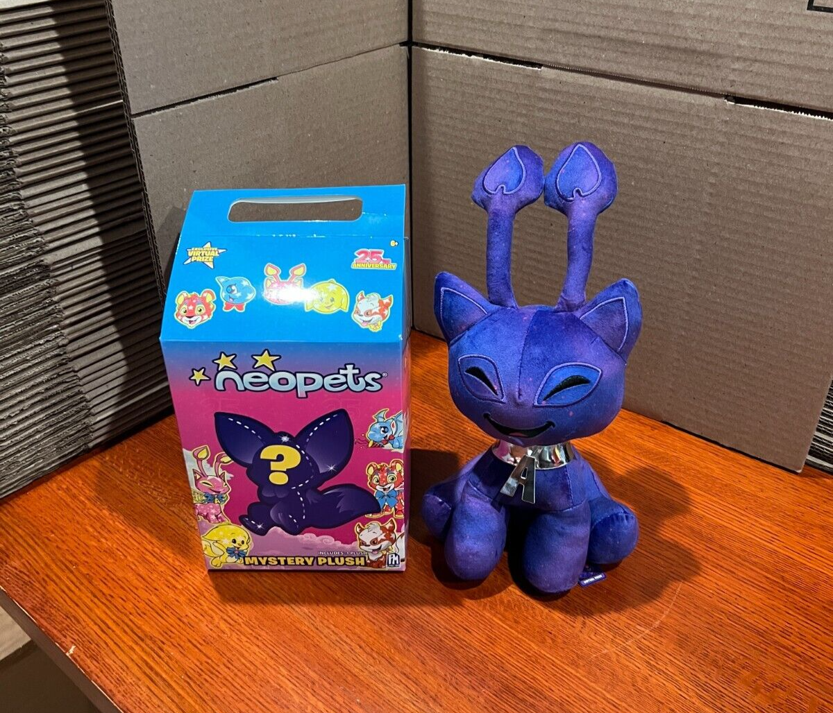 Neopets 25th Anniversary Void Aisha Plush - NEW Sealed with Code
