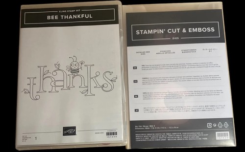 Stampin’ Up! Bee Thankful rubber stamp & detailed bee die set brand new - Picture 9 of 9