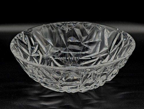 Vintage Tiffany & Co. Rock Cut Faceted Crystal Clear Bowl 9" Acid Etch Hallmark - Picture 4 of 16