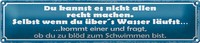 Blechschild Spruch 46X10Cm Du Kannst Es Nicht Allen Recht Dekoration