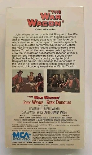The War Wagon VHS SEALED Watermarks MCA John Wayne Kirk Douglas - Picture 4 of 10