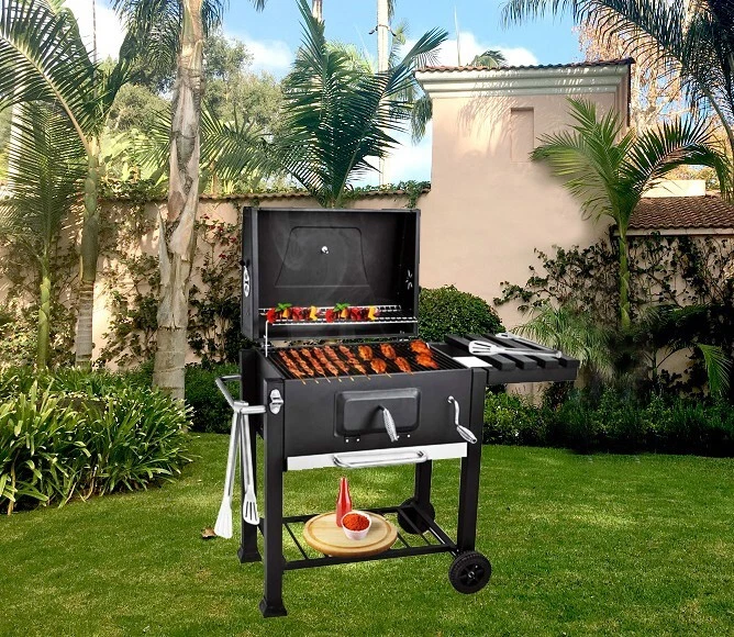 BBQ XL SMOKER OUTDOOR BARBECUE CHARCOAL PORTABLE  GRILL CAMPING BBQS FOR GARDEN - Image 3 of 4