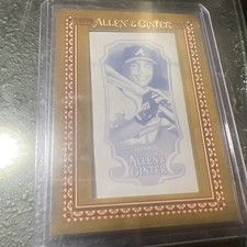 Andrew Jones 1/1 Topps Allen & Ginter Cyan Printing Plate