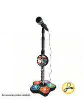 Studio-Level Wireless Karaoke Microphone for Kids - 108 RGB LED Voice-Activated