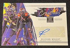 REJZOHN WRIGHT 2023 Panini Impeccable Draft Picks RC Rookie AUTO Autograph