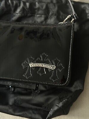 バッグ・カバンその他 +CHROME HEARTS+ CEMETERY CROSS SMALL BAG LEATHER SILVER Chrome Hearts The Night Cemetery Leather Crosspatch Bag | eBay