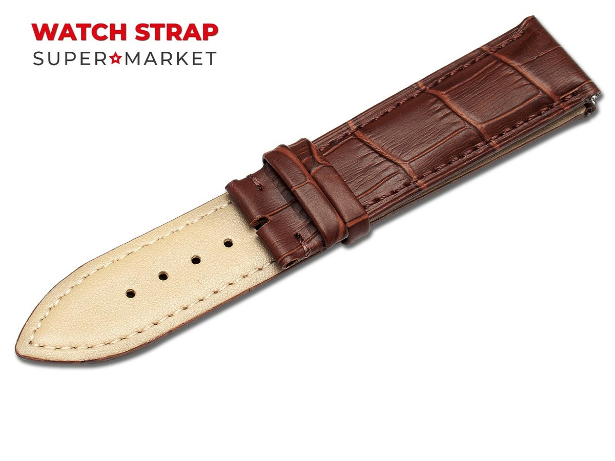 時計 Emporio Armani OROLOGI Brown LeatherBelt For EMPORIO ARMANI Watch Genuine Leather DARK BROWN Strap