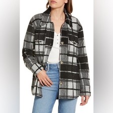 Faherty Holden High Pile Fleece Jacket In Black Women's Xs