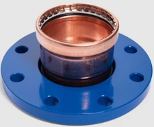 Mueller 4 In Streamline PRS Large Composite Flange, Wrought Copper, Press