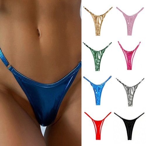 Costume Intero A Vita Alta Con Laccetti – Set Bikini 2 Pezzi Metallic Gold Per Donna - Taglie Forti Disponibili (XS-XL)