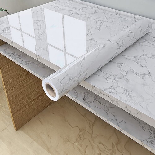 10M Self Adhesive Kitchen Worktop Covering Vinyl Wrap Cupboard Marble Stickers