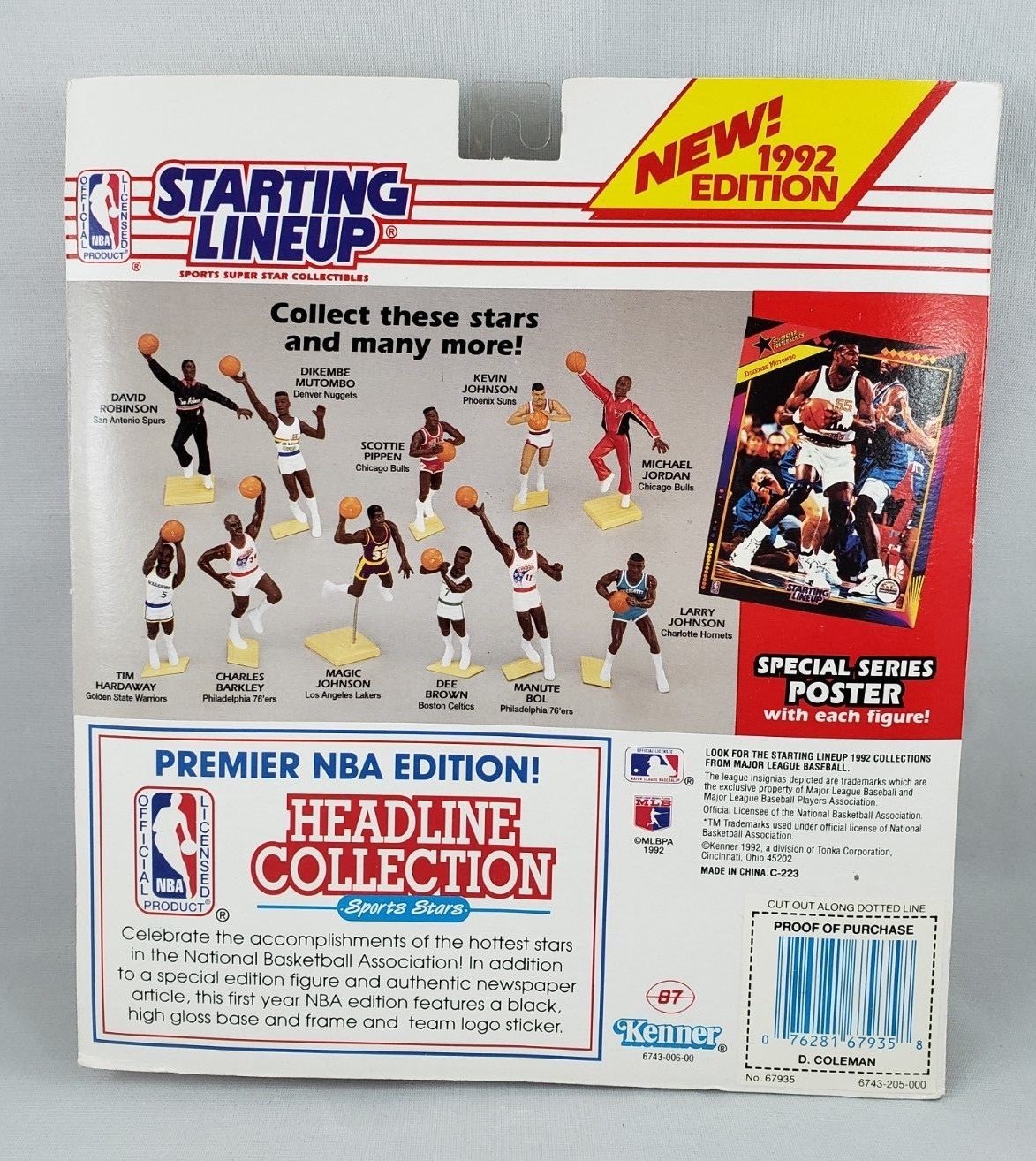 1992 Derrick Coleman New Jersey Nets NBA Basketball Starting Lineup eBay