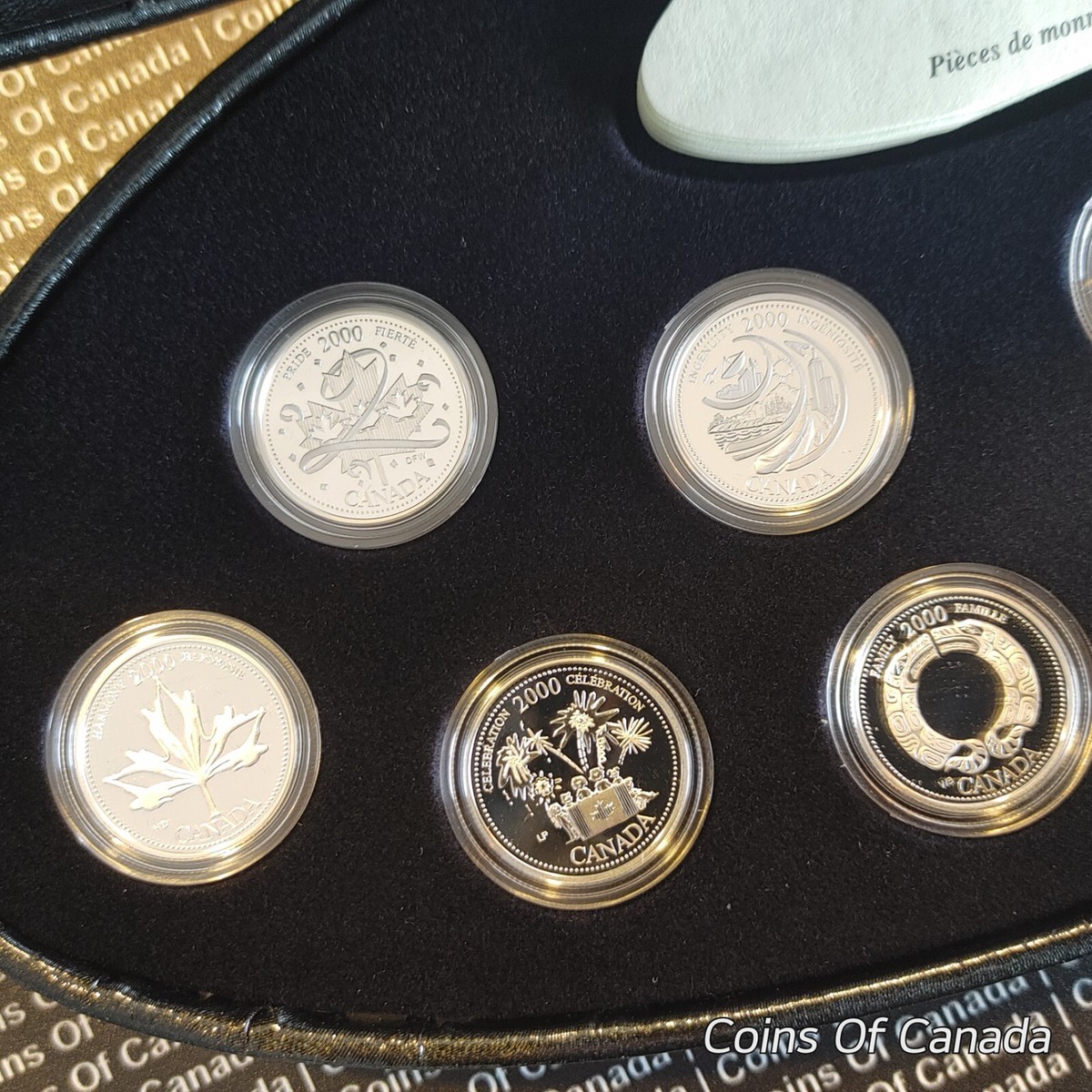 コレクション 2000 Sterling Silver Proof Coin Set 2000 Canada Millennium Coin Set Sterling Silver 25 Cents Quarters
