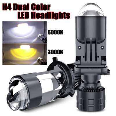 Mini H4/9003 Laser Bi-LED Projector Hyperboloid Lens 120W Dual Headlight 6K 3K