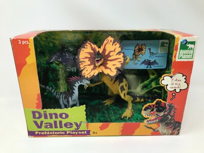 Dino Valley Animal Planet Prehistoric Playset Dilophosorus NEW