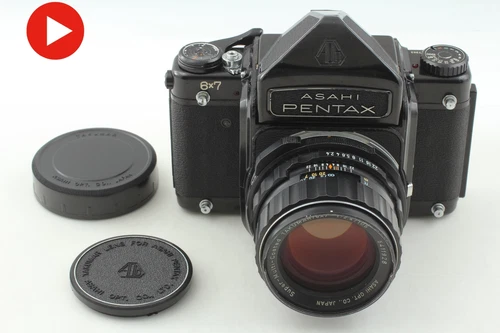 [Exc+5] Pentax 6x7 67 Eye Level Finder + SMC Takumar 105mm f/2.4 Lens From JAPAN