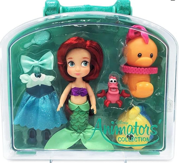 Disney Store Official Ariel Animators' Collection Mini Doll Play Set - NEW