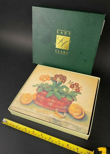 Vintage Lady Clare Placemats Alexandra Churchill Flowers Set of 6 with Box - Picture 2 of 10