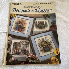 Leisure Arts Cross Stitch Patterns Paula Vaughan Bouquets & Blossoms