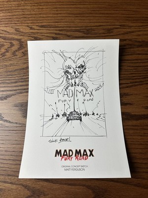 Mad Max Concept Sketch Mondo 8.25x11.75 Matt Ferguson Limited Edition Print