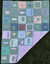 Custom Made Baby Crib Quilt Toddler Size Handmade Quilt Arm Chair