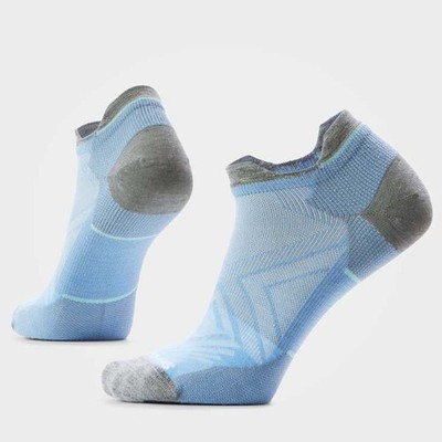 Smartwool Run Zero Cushion Low Ankle Women's Running Socks, Serene Blue, Large
