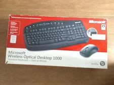 Microsoft Wireless Optical Desktop 1000 Keyboard  Mouse USED