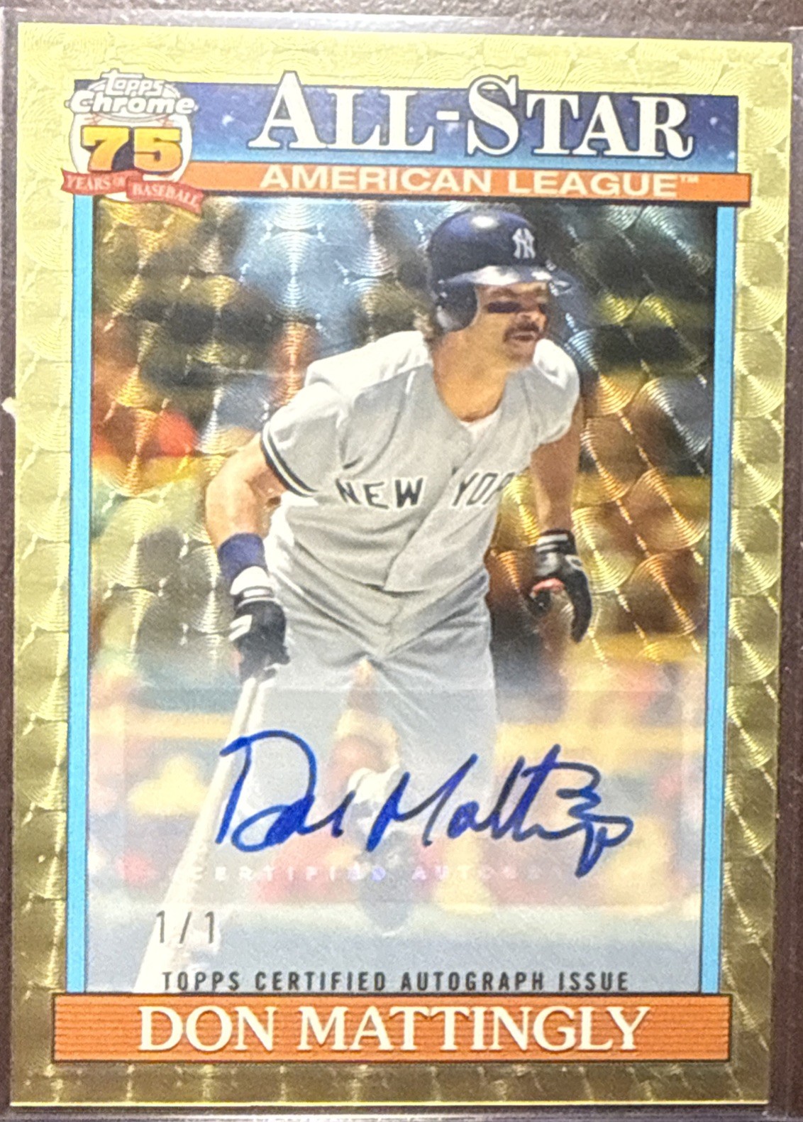 2026 Topps Series 2 Don Mattingly Silver Pack Superfractor Auto 1/1 view 1