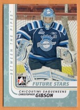 Christopher Gibson Chicoutimi Sagueneens 2010-11 BTP card QMJHL NHL Islanders