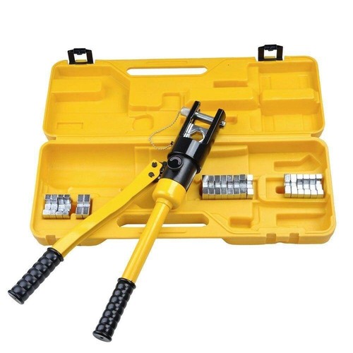 16 Ton Hydraulic Wire Crimper Crimping Tool 10 Dies Battery Cable Lug Terminal - 第 1/1 張圖片