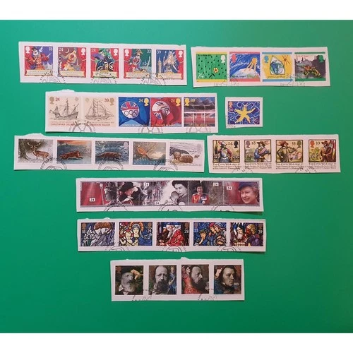 GB 1992 COMMEMORATIVE STAMPS YEAR PACK = 9 FINE USED SETS EX FDC ON PIECE #4169